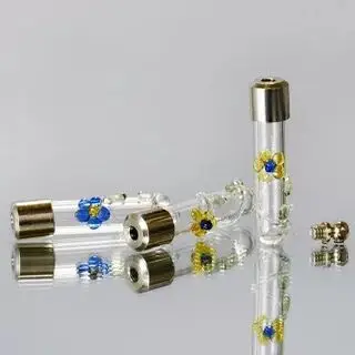 10 шт./лот крышка винта цветок формы стекла флакон кулон миниатюрные бутылки