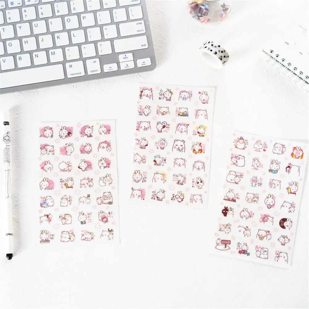 6 шт./компл. наклейки с милым медведем в любви Kawaii Канцтовары DIY Скрапбукинг