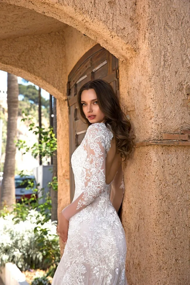 Vivian's Bridal 2018 сексуальное свадебное платье с вырезом спереди и открытой спиной