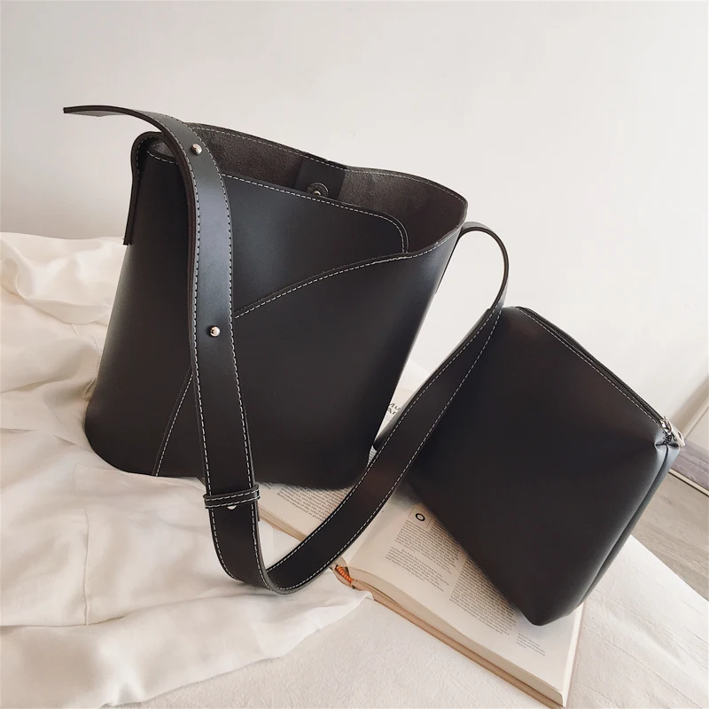 Известный бренд сумка через плечо 2 шт./компл. женская из искусственной кожи