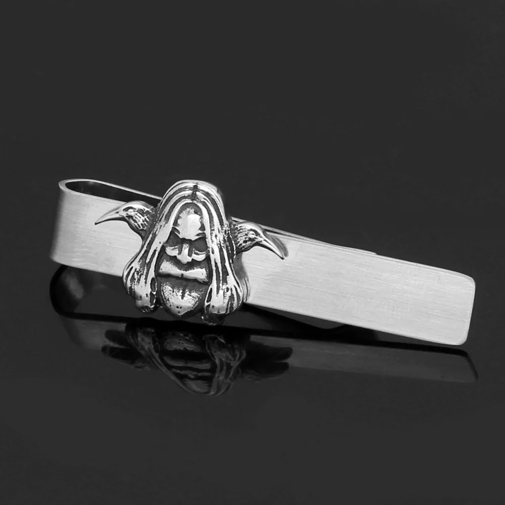 Оригинальный зажим для галстука из нержавеющей стали wirh raven amulet rune с подарочным