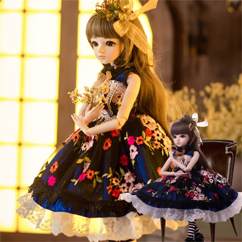60 см BJD куклы новое поступление Reborn с наряд элегантное платье парики обувь шляпа