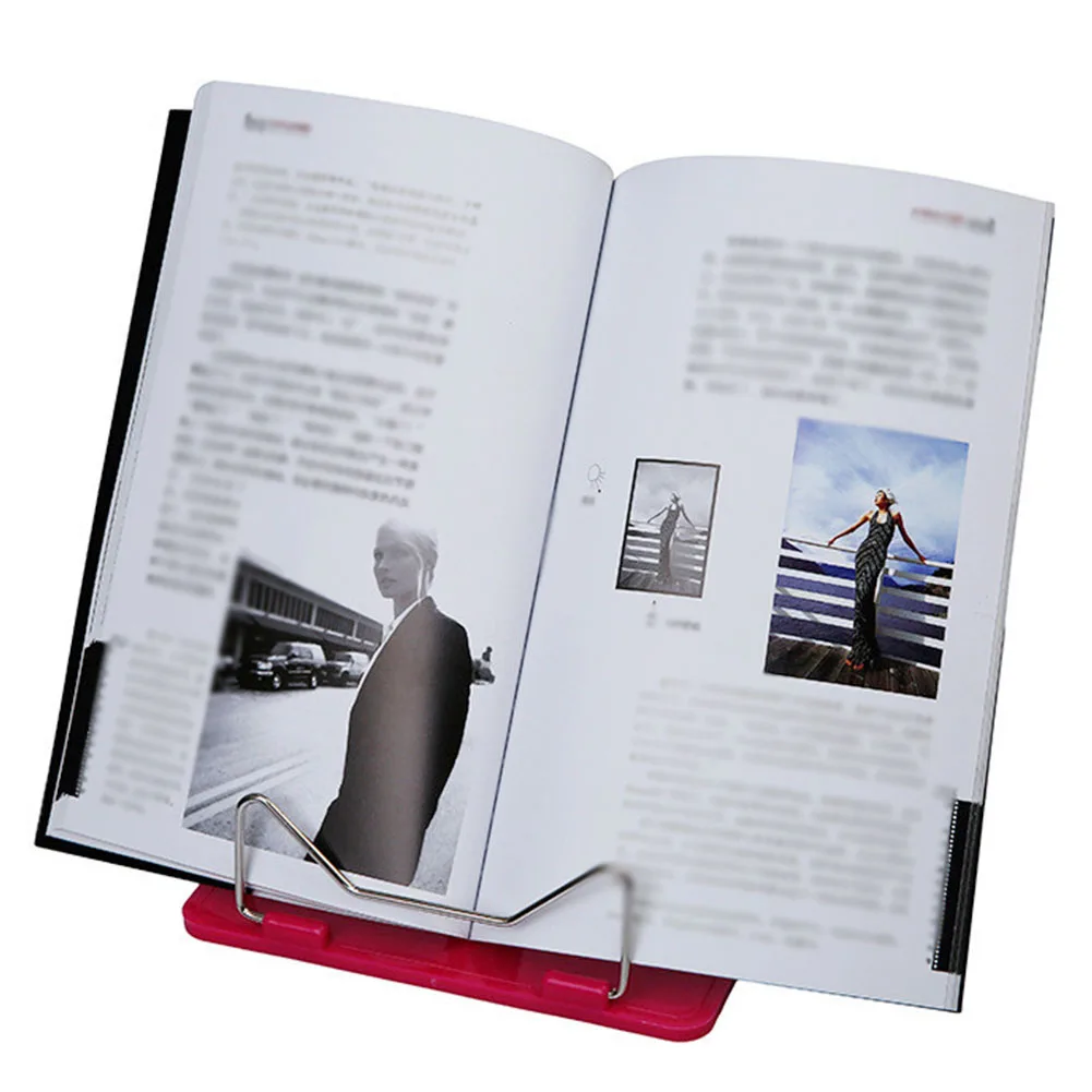 1 Pcs Bookends Portable Foldable Adjustable Reading Bookends book holder Document Holder Base Reading Book Holder office school