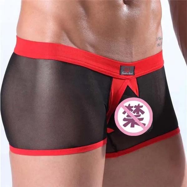 Лидер продаж с низкой талией для мужчин Sexy оболочка Нижнее белье Sheer трусики
