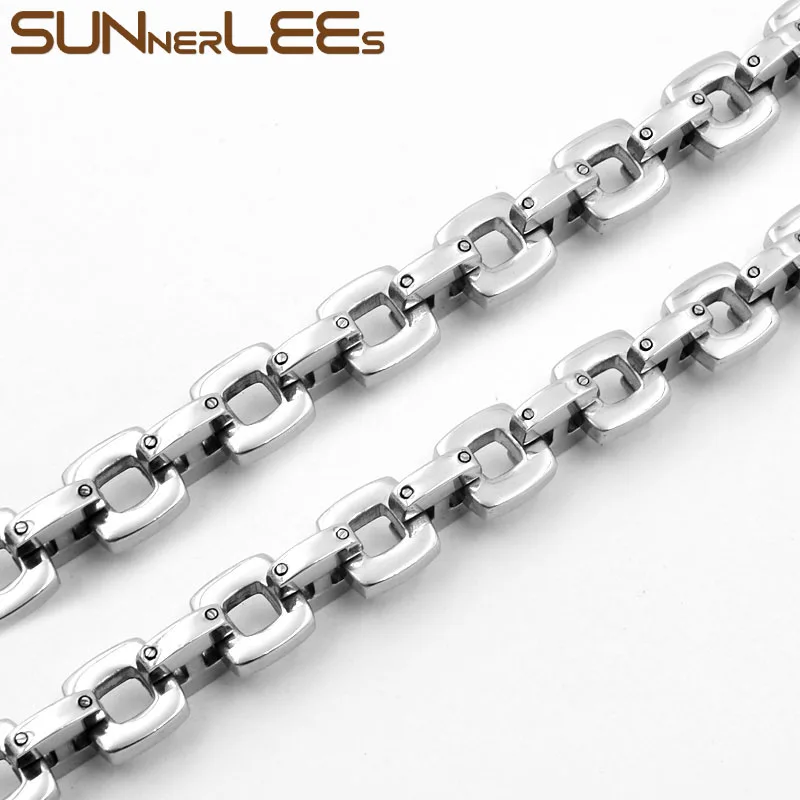 SUNNERLEES модные ювелирные изделия 316L ожерелье из нержавеющей стали 9 мм