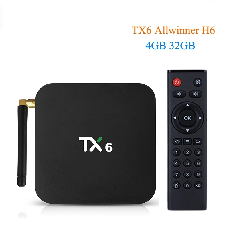 Tx6 Smart Android 7 1 Tv Box 4G 32G Allwinner H6 quad core 2 + 5G Dual Wifi Bt 4 телеприставка 4K Hd H.265