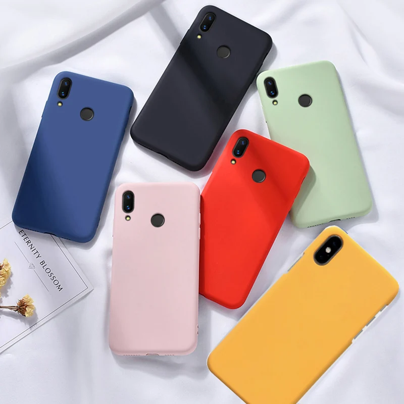 Одноцветный оригинальный Официальный чехол для Xiaomi mi 8 lite 9 a2 Redmi note 7 5 6 6a простой