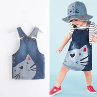 pudcoco girl dress usa stock cute cat baby girls toddler denim jeans overalls dress clothes