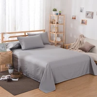 bedding sheet home textile printing solid color flat sheets combed cotton bed sheet bedding linen for king queen size