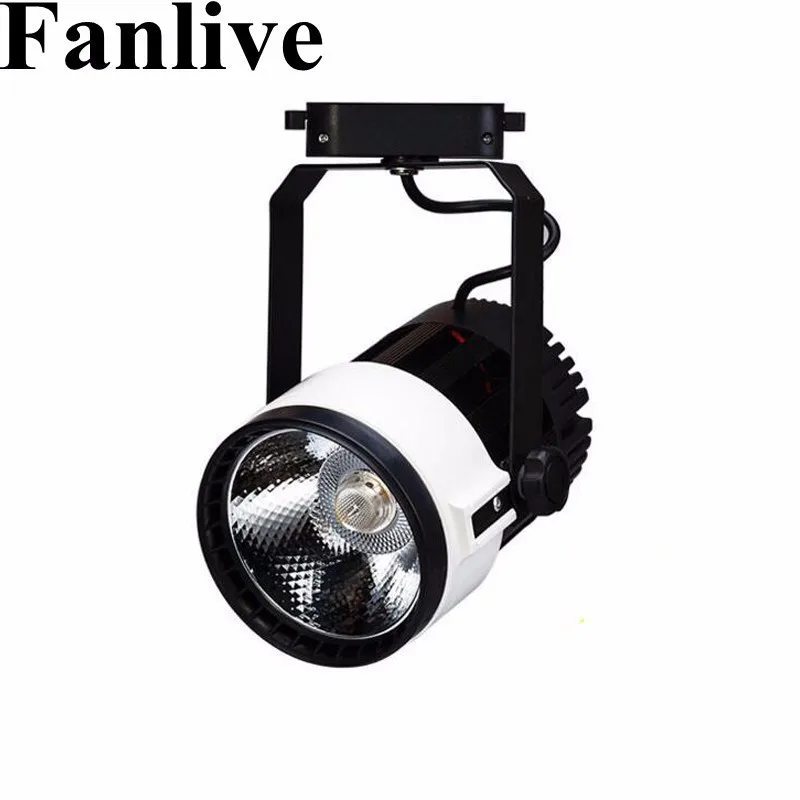 

20pc LED COB Track Spot Light 15W 20W 30W COB Ceiling Rail Lights Spotlight Cold White AC85-265V Rail Track Lighting 30w