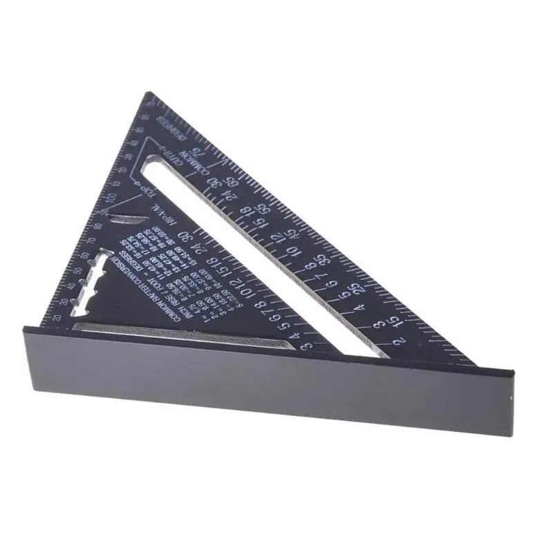 Triangular Measuring Ruler 7/12 inch Angle Metric Aluminum Alloy Woodwork Speed Square Triangle Protractor Trammel | Инструменты