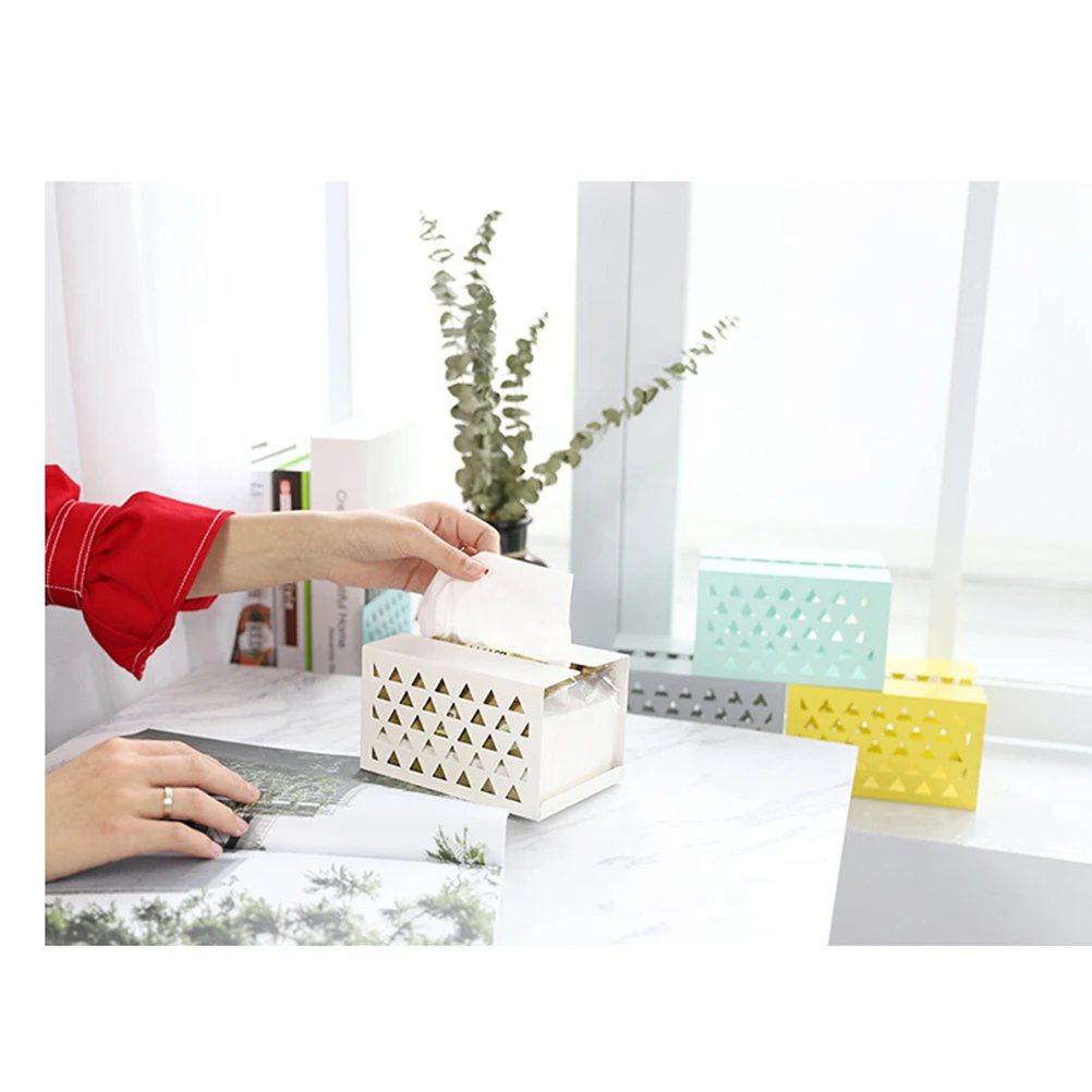 1 шт. из кованого железа выдолбленная коробка для салфеток многофункциональная