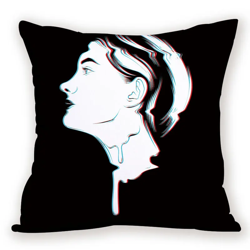Abstract Character Throw Pillows Decorativos for Office Creative Home Cover Cushion Fantasy Decorative Pillow Designer|Наволочки| |