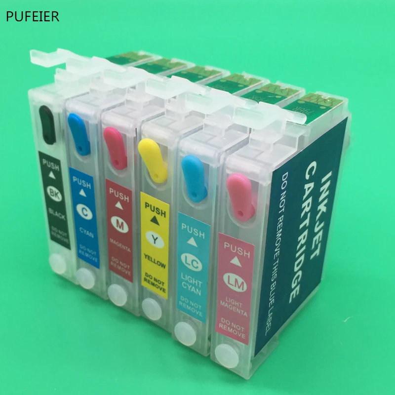 85N T0851N T0856N пустой многоразовый картридж с чипом для струйного принтера Epson Stylus T60 BK