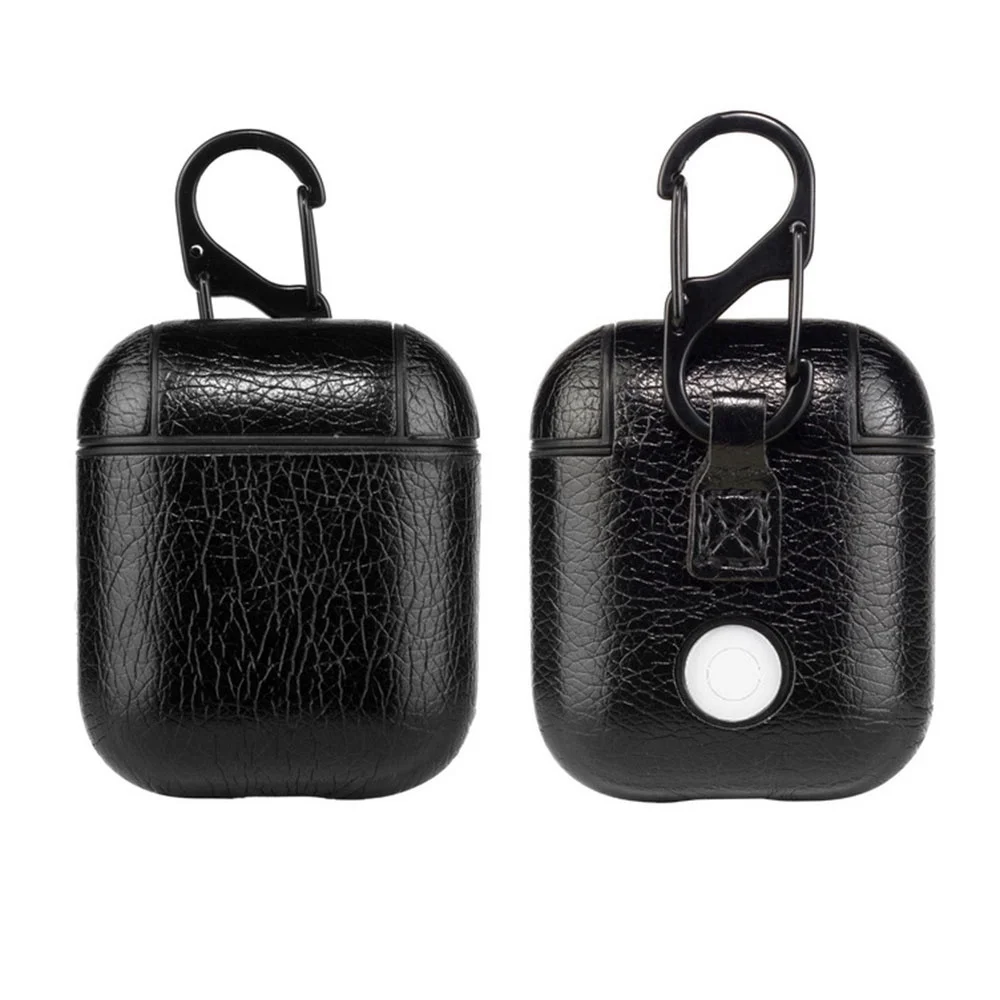 Защитный чехол для наушников CASEIER кожаный с узором Crazy Horse Airpods 1 2 беспроводных