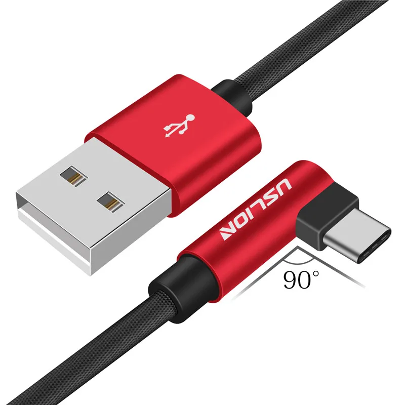 USLION USB кабель Быстрая зарядка type c для samsung huawei Xiaomi One Plus 6 т 5 T телефон зарядное