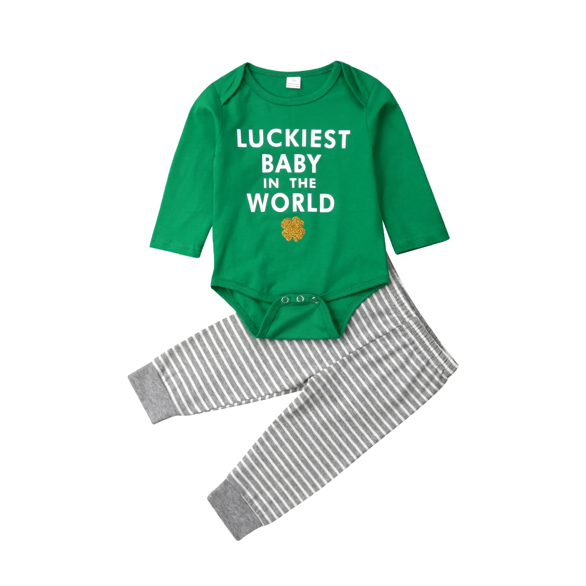 Милый осенний комплект из 2 предметов для новорожденных мальчиков и девочек