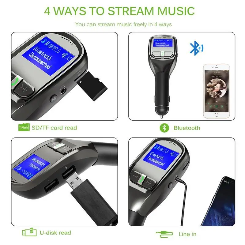 Onever FM Transmitter Car Handsfree Bluetooth LCD MP3 Player Aux Input with SD USB Charger | Автомобили и мотоциклы