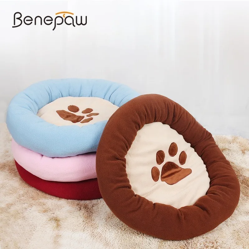 Коврик для собак Benepaw толстый с принтом лапы 4 цвета моющийся мягкий питомцев