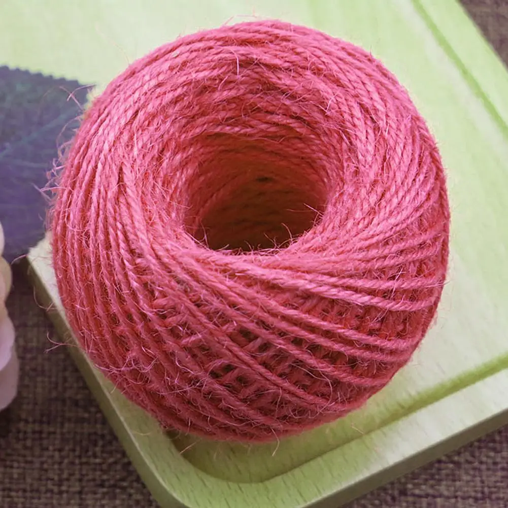 Красочные DIY ручной новый пеньковый Шпагат Веревка Подарочная коробка шнур