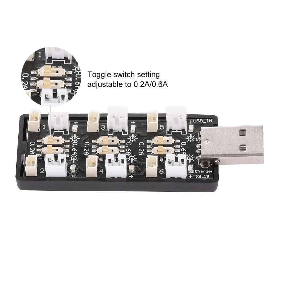 1S USB зарядка LiPo батарея r LiHV зарядное устройство 6 каналов для 3 7 V/4 35 V