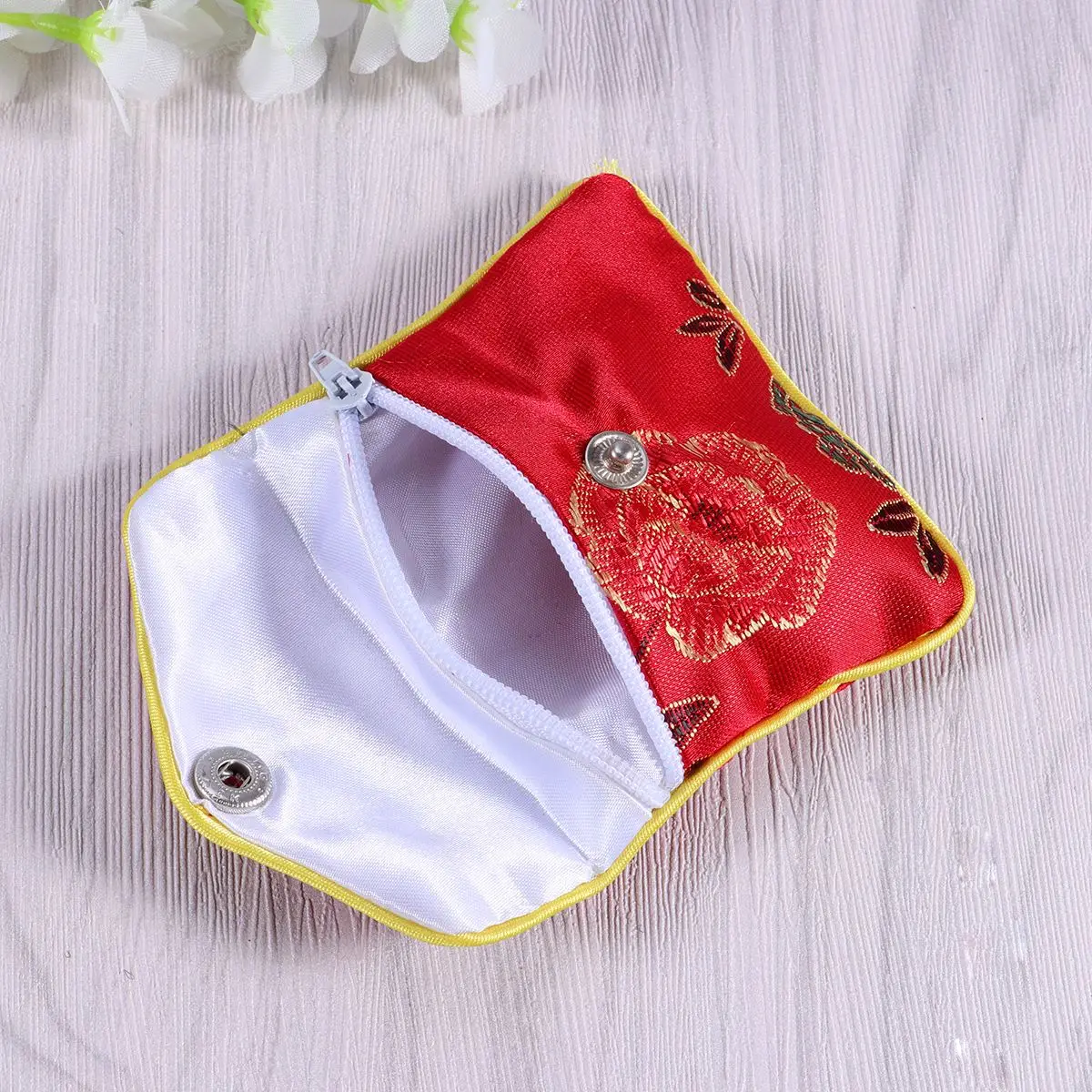 12pcs Gift Wrap Storage Chinese Traditional Brocade Pouch Coin Purse Embroidery Jewelry Bag |