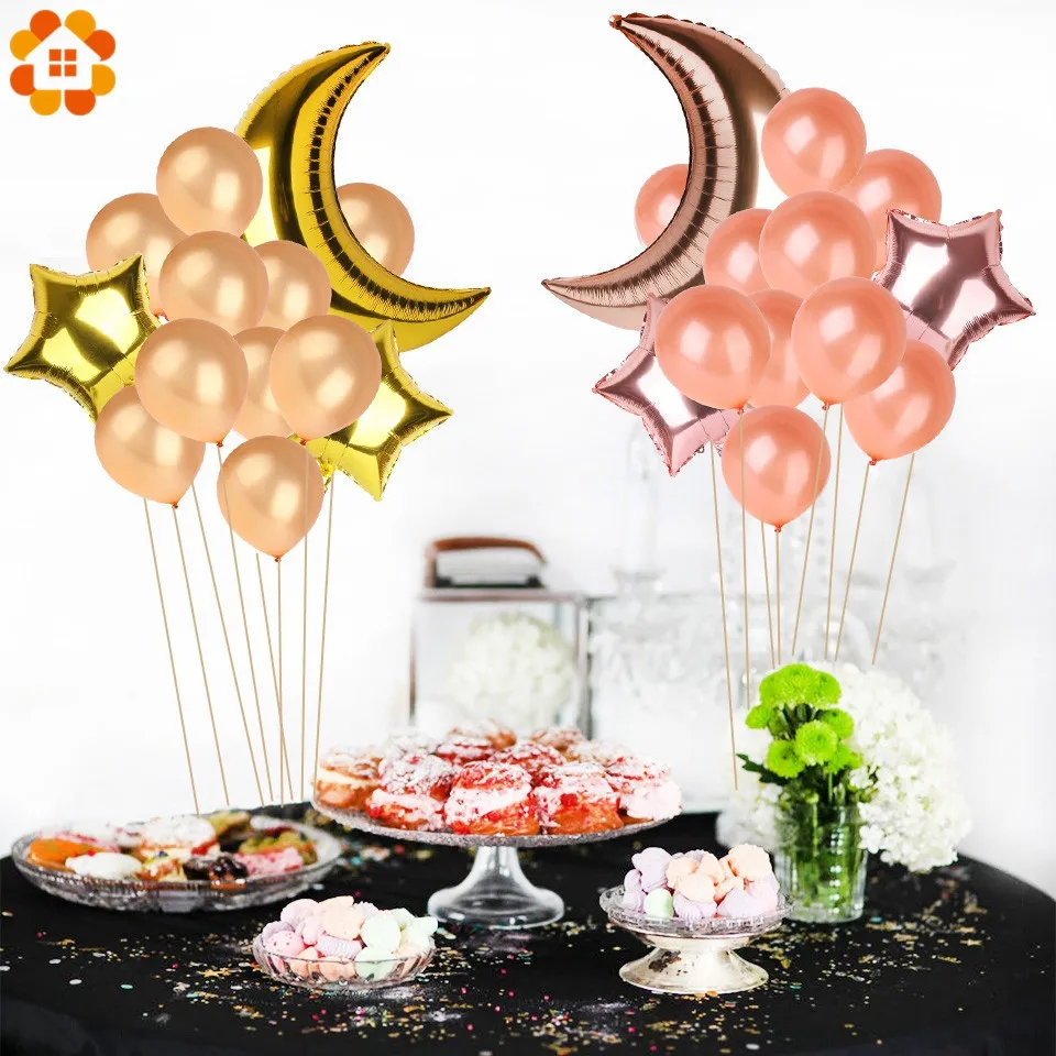 13 шт DIY много воздушных шаров с днем рождения Декор Луна гелий шар для свадебной