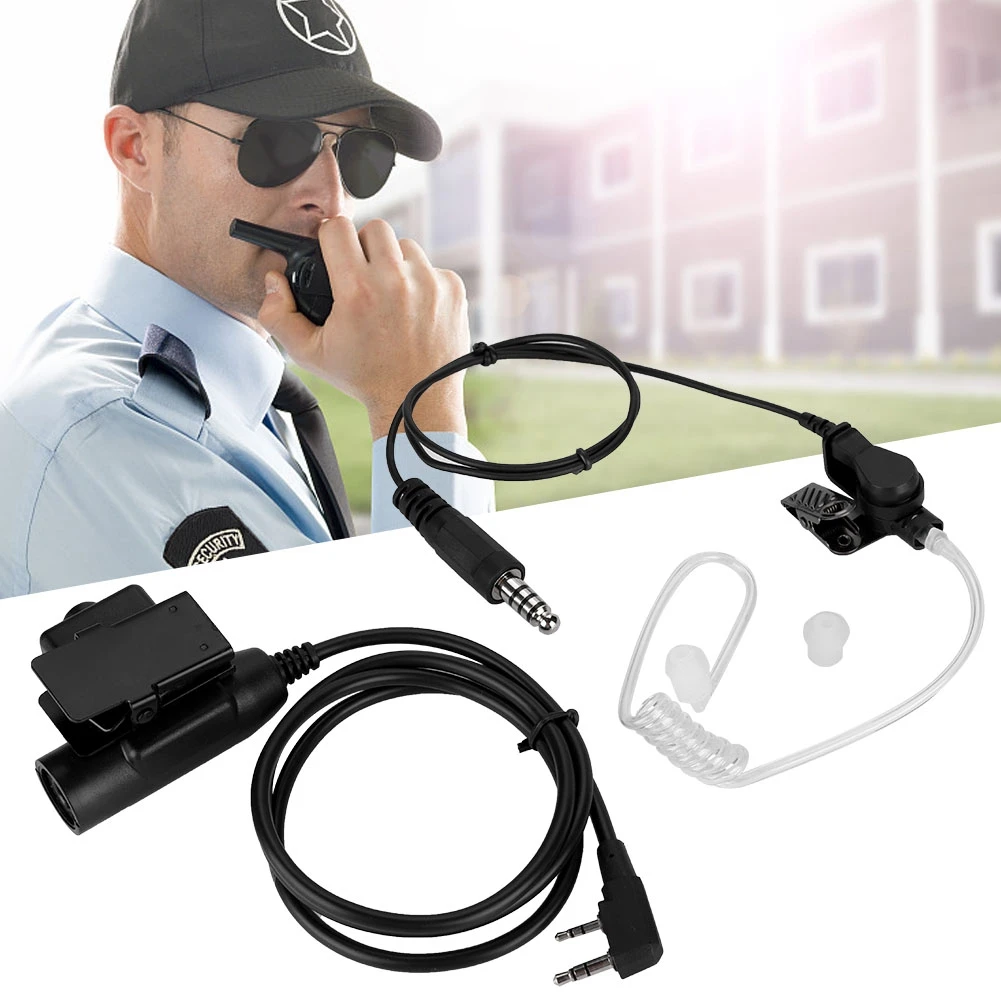 K head Air Duct Walkie talkie In ear гарнитура Акустическая трубка наушник с кнопкой PTT 2019|Рации| |