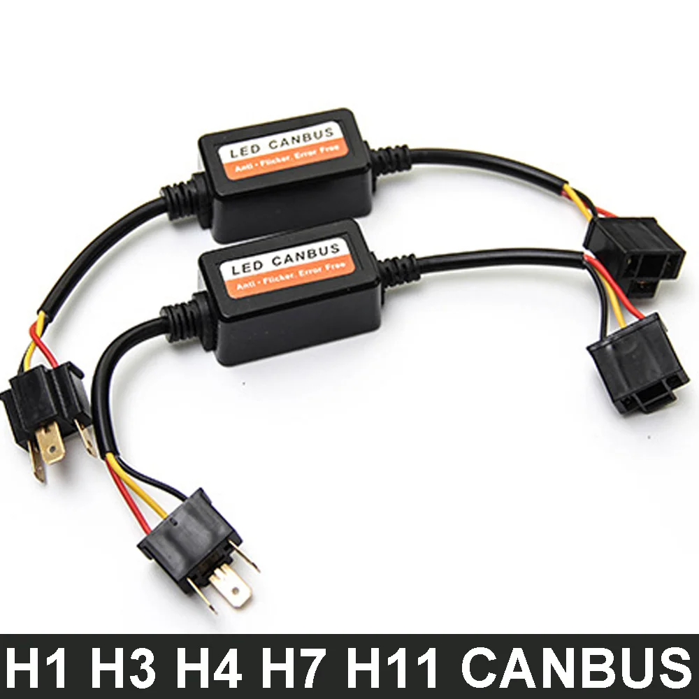 2 шт. адаптер h4 h7 светодиодный CANBUS Ошибка декодера бесплатная Canbus отмена без помех