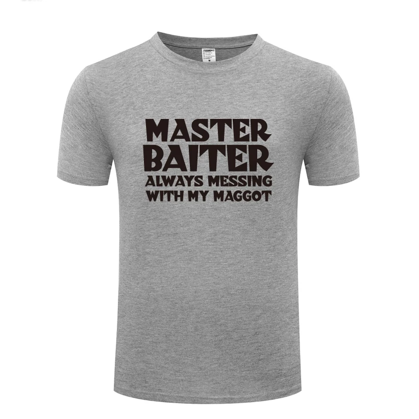 Забавная Мужская футболка Master Baiter с надписью Always Messing with My Maggot новинка 2018