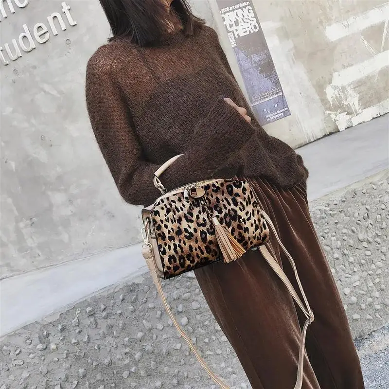 Модная сумка-мессенджер для девочек из искусственной кожи с кисточками женская