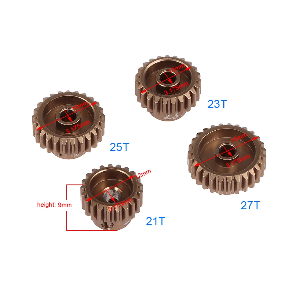 48DP 21T 23T 25T 27T RC щетка бесщеточный мотор шестеренок комплект для 1:10 S CS R31 SCX10 Drift Racing