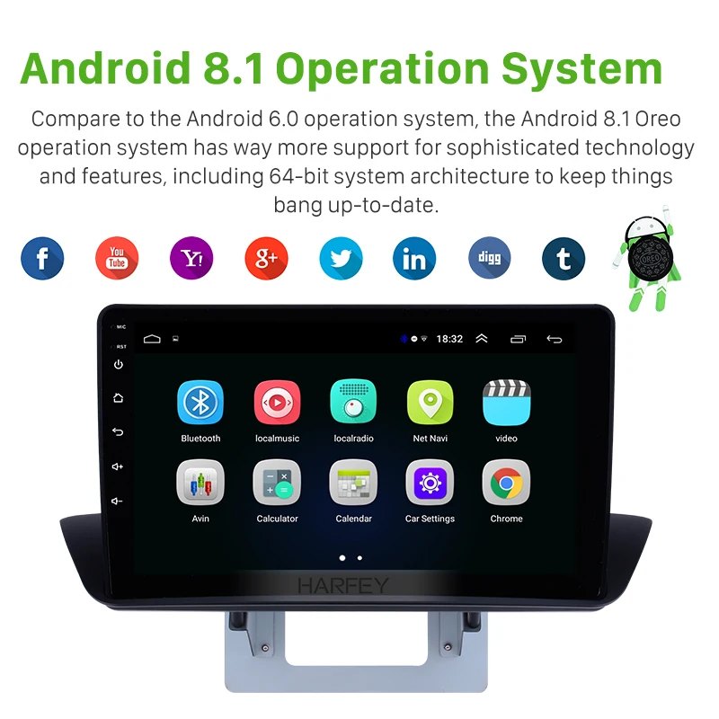 Harfey 9 дюймов Android 1 стерео для Mazda BT 50 2012 2018 OEM GPS навигация Сенсорный экран радио WIFI