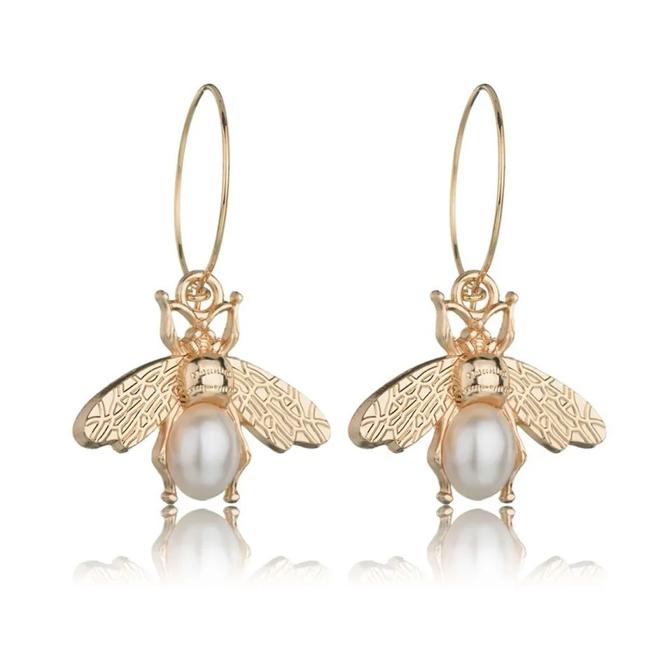 Брендовые женские большие серьги в виде насекомых Модная бижутерия классический