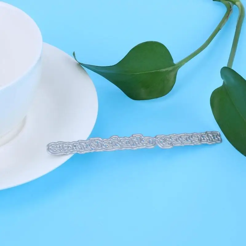 Счастливого Рождества DIY металлические режущие штампы трафарет для альбома