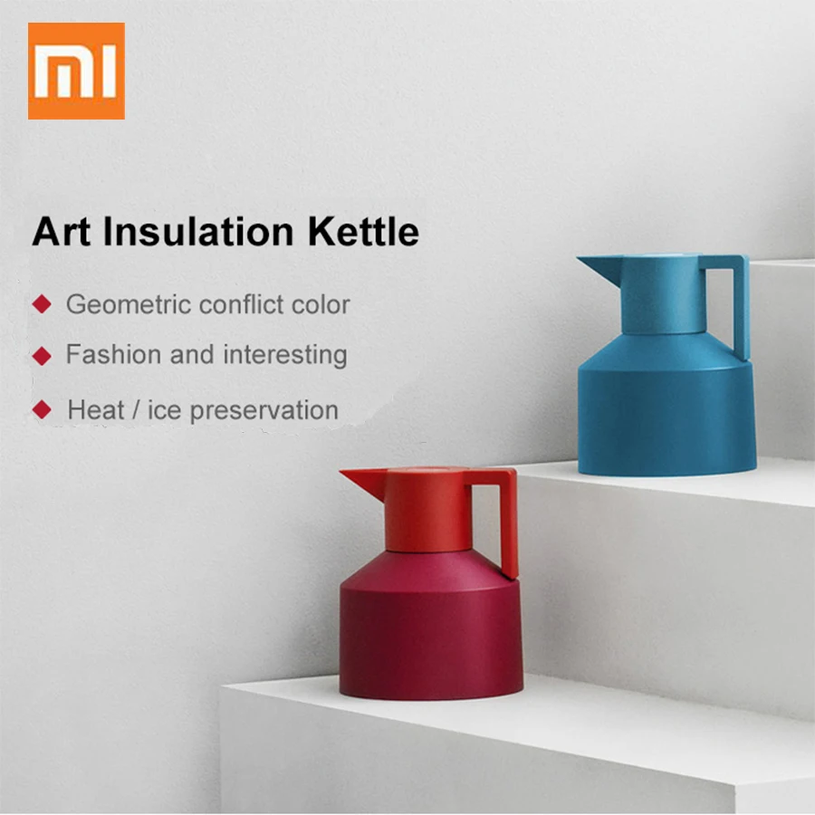 Чайник термос Xiaomi Art 1L Normann Geo модный Простой Уникальный большой объем для воды