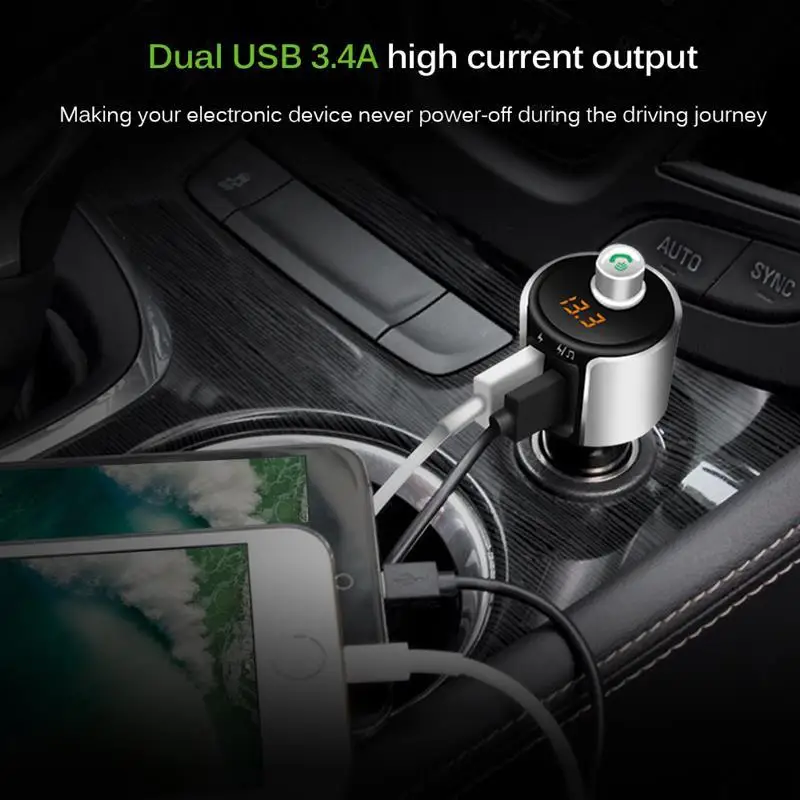 Автомобильный Bluetooth MP3-плеер Onever беспроводной FM-модулятор автомобильное радио