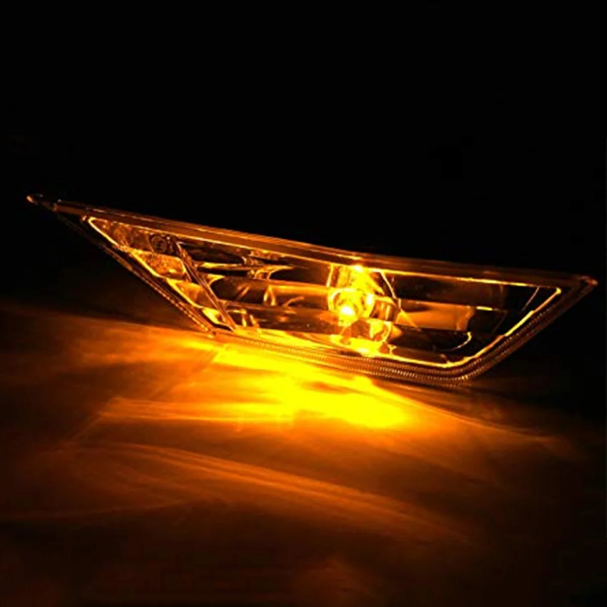 1 пара янтарных/белых Дымчатых боковых габаритных сигнальных огней лампа T10