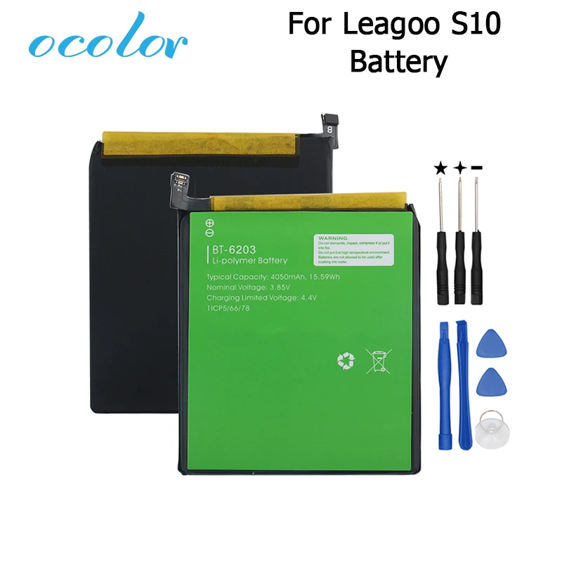 Аккумулятор ocolor для Leagoo S10 емкостью 4050 мА · ч длительная работа в режиме ожидания