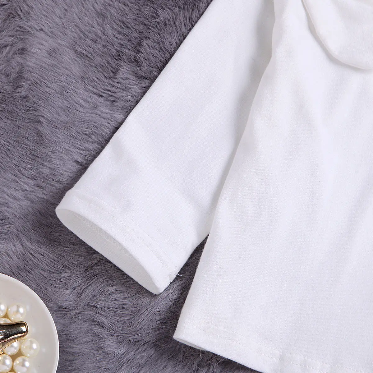 Милые футболки с воротником в стиле Питера Пэна для маленьких девочек юбки