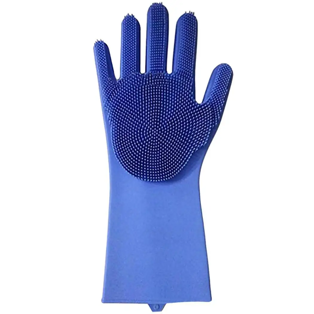 1 пара силиконовых перчаток для мытья посуды волшебные перчатки кухонные