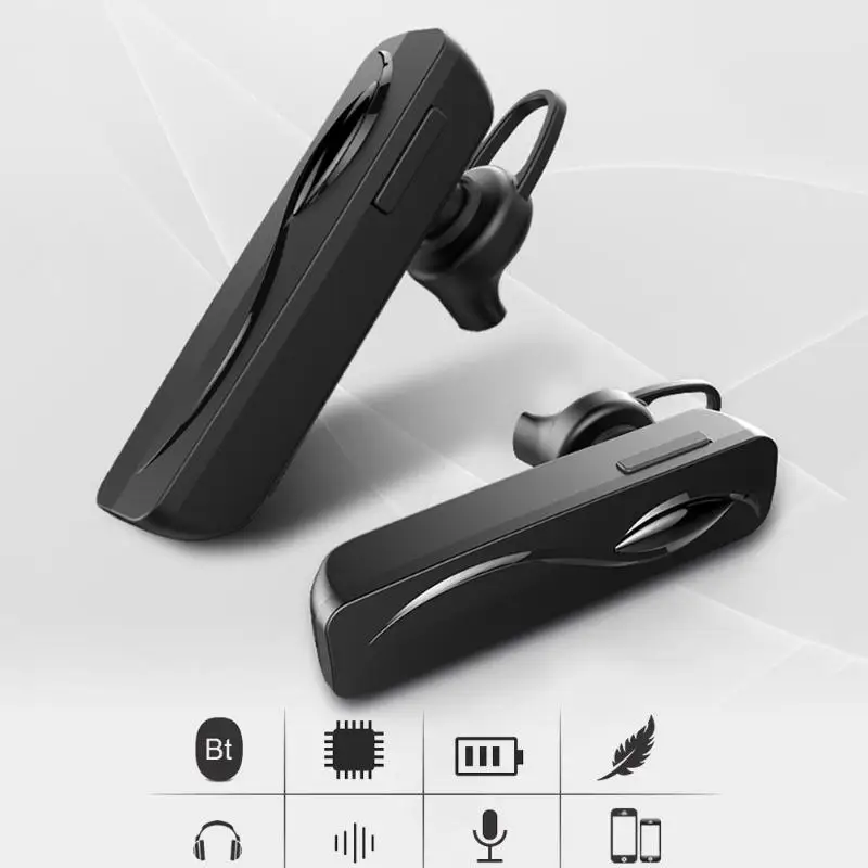 Стерео беспроводной бизнес Bluetooth 4,1 Наушники для одного автомобиля, водителя, громкой связи, вызова CVC6.0, шумоподавление, вкладыши с микрофоном