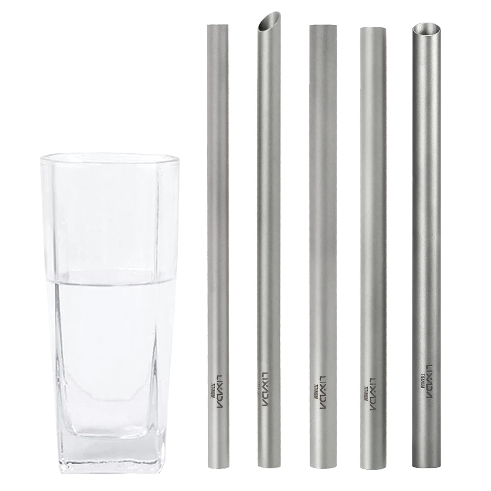 Lixada титановая трубочка для питья высокого качества многоразовая прямая