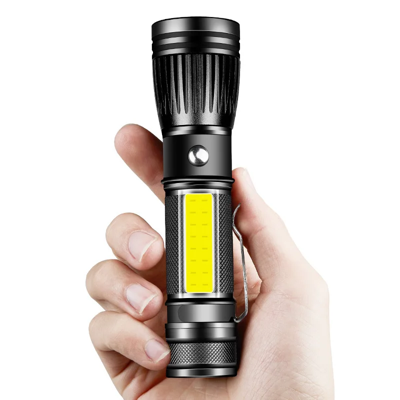CLAITE A GT01 COB светодиодный фонарик T6/L8 LED двойной свет USB перезаряжаемые