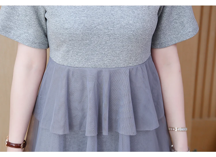 Плюс Размеры 4XL Для женщин футболка платья лето 2019 новые женские повседневные