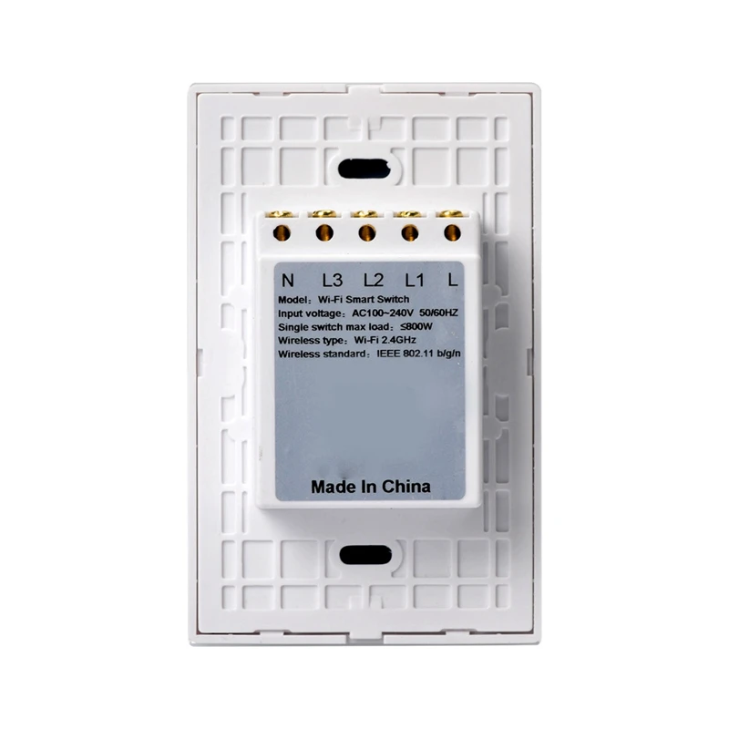 Умный настенный переключатель Us Wifi пресс-стеклянная панель мобильное приложение