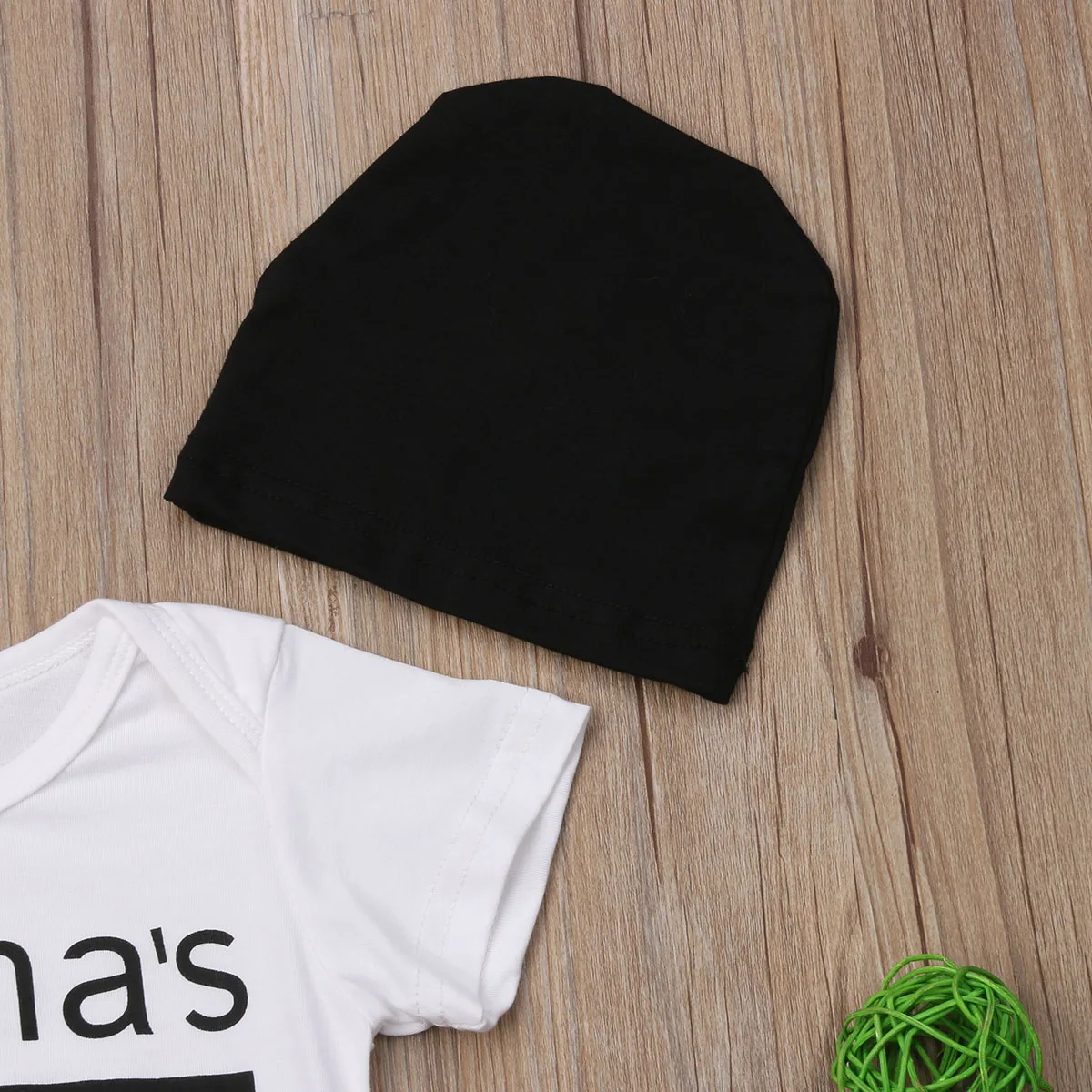 3 шт. хлопковое боди с коротким рукавом и шапка |
