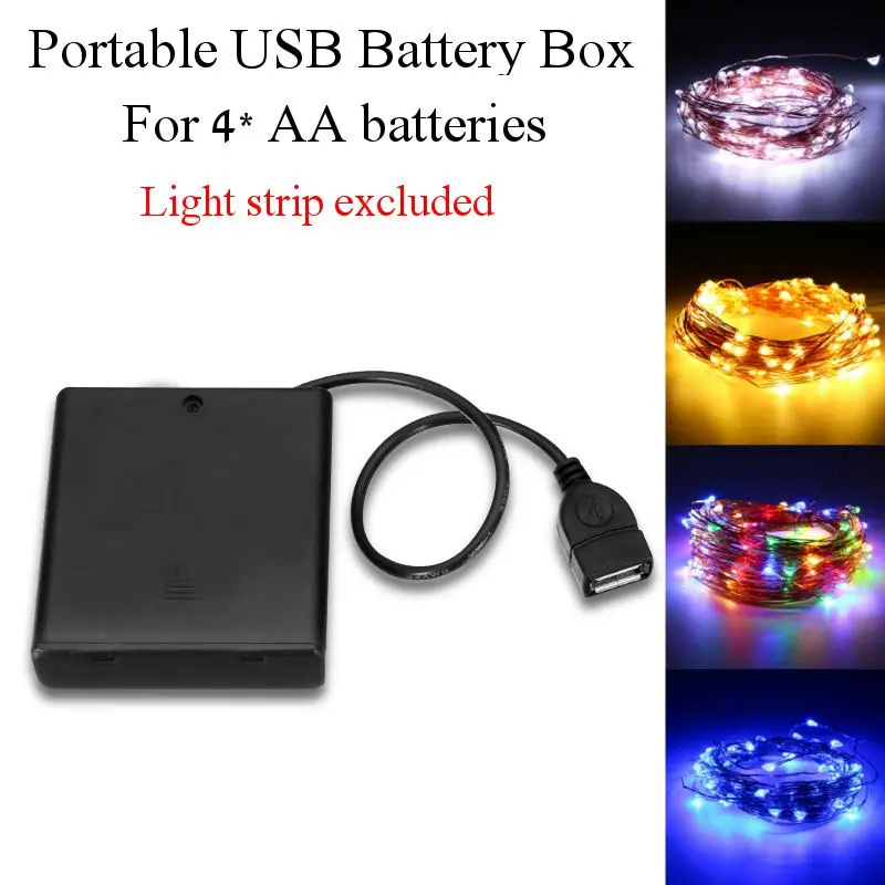 2018 лучшая портативная коробка для хранения аккумуляторов DC5V Mini AA чехол USB блок