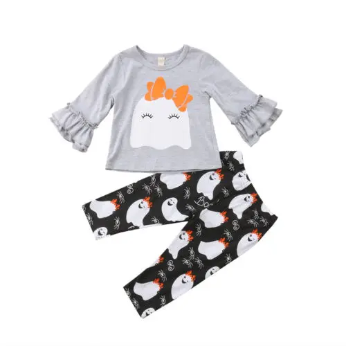 Happy halloon/комплект из 2 предметов для маленьких девочек: модная футболка с рукавами
