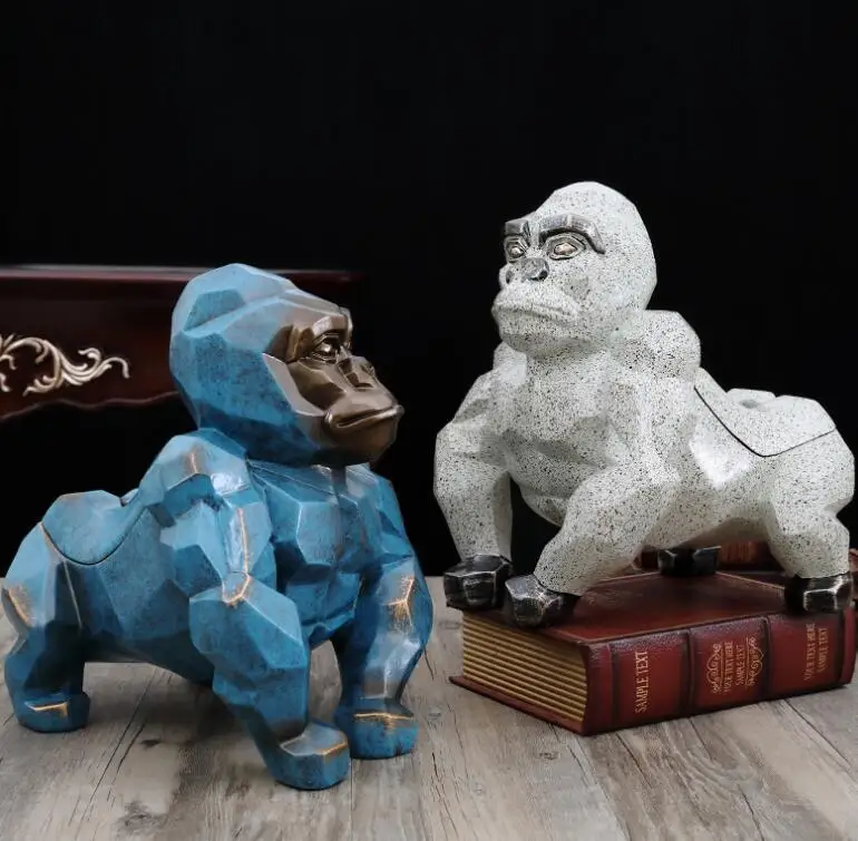 Kingkong Геометрическая Горилла властная ткань декоративная статуэтка ation Artware